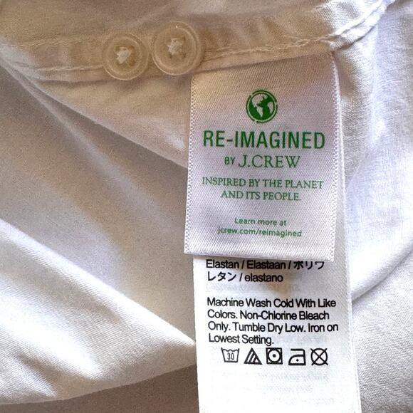 J. CREW Stretch Button Down Shirt Women 22 Cotton Slim Fitted Crisp Preppy Work - Picture 8 of 10
